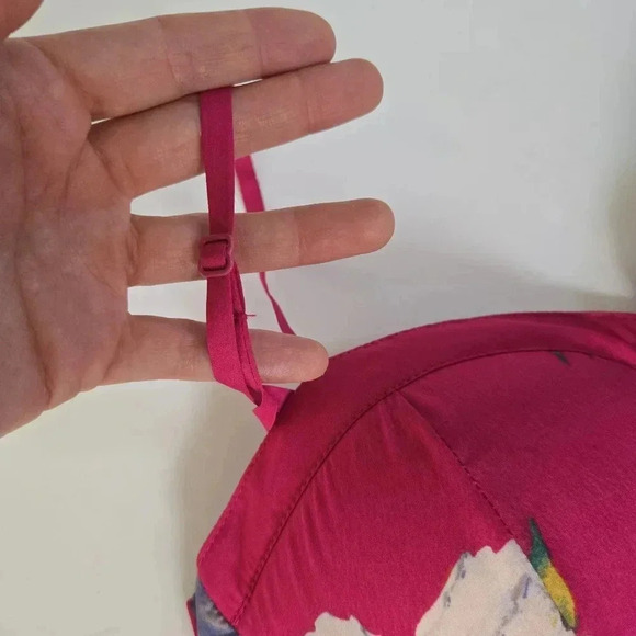 Band of Gypsies Fuchsia Floral corset style mini Dress sz Small - Picture 3 of 6